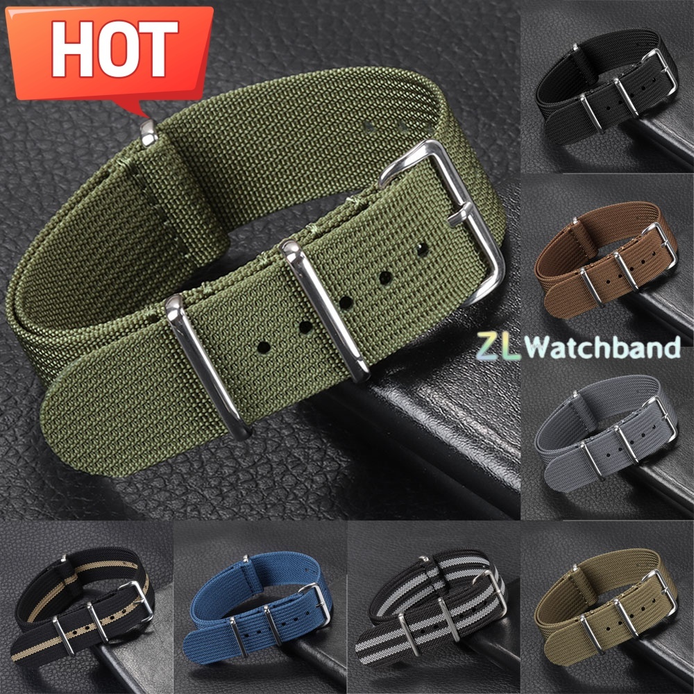 Nylon Nato Strap - New Ribbed Nylon Watchband 18mm 20mm