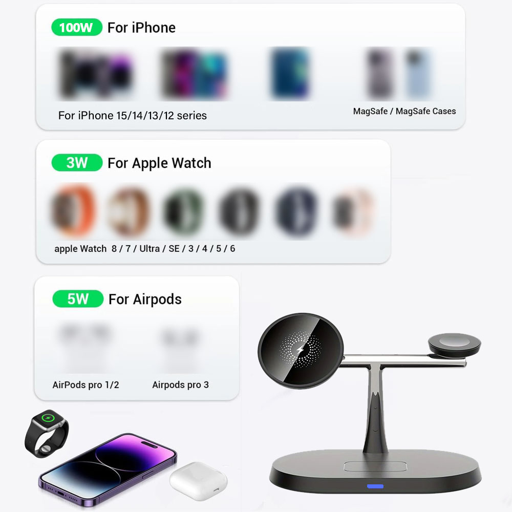 3 in 1 Magnetic Wireless Charg - огляд і ціна Smartwatch Ac