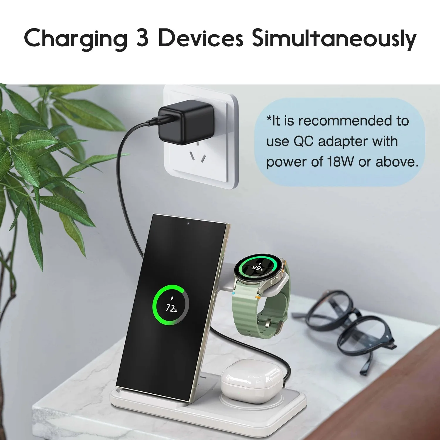 Desktop 3-in-1 Wireless Charge - огляд і ціна Smartwatch Ac