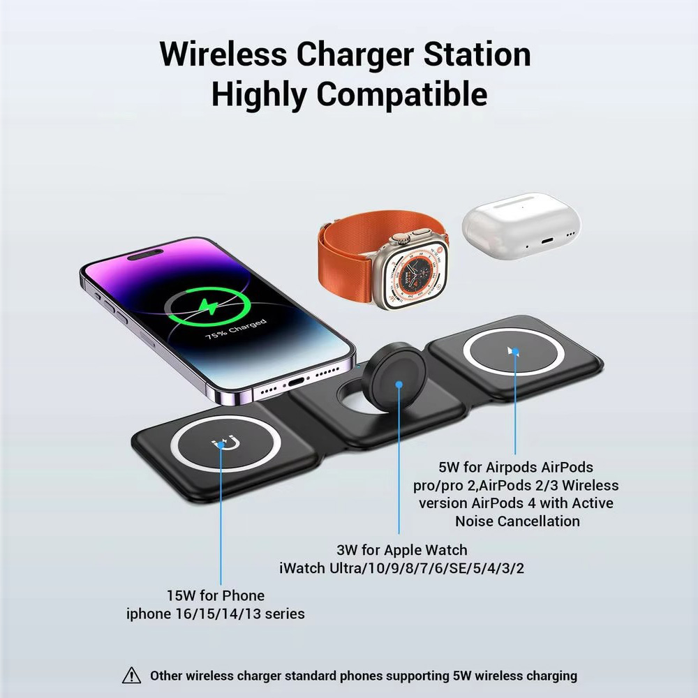 3-in-1 Magnetic Folding Wirele - огляд і ціна Smartwatch Ac