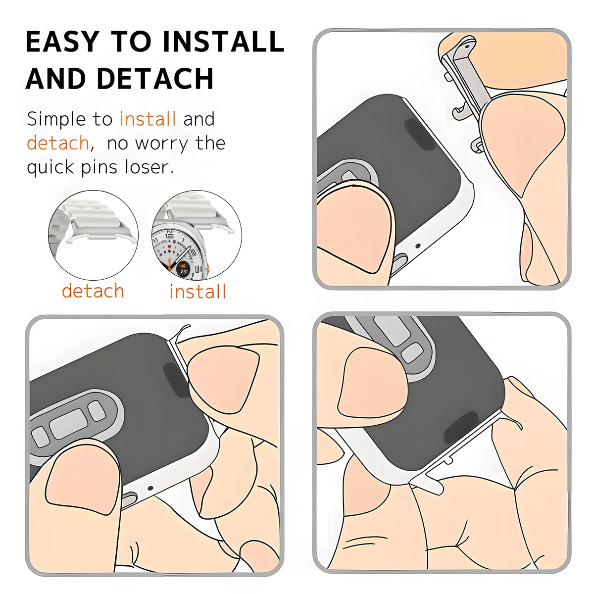 1 Pair Adapter for Samsung Gal - огляд і ціна Samsung Smartwatch Ultra Accessories