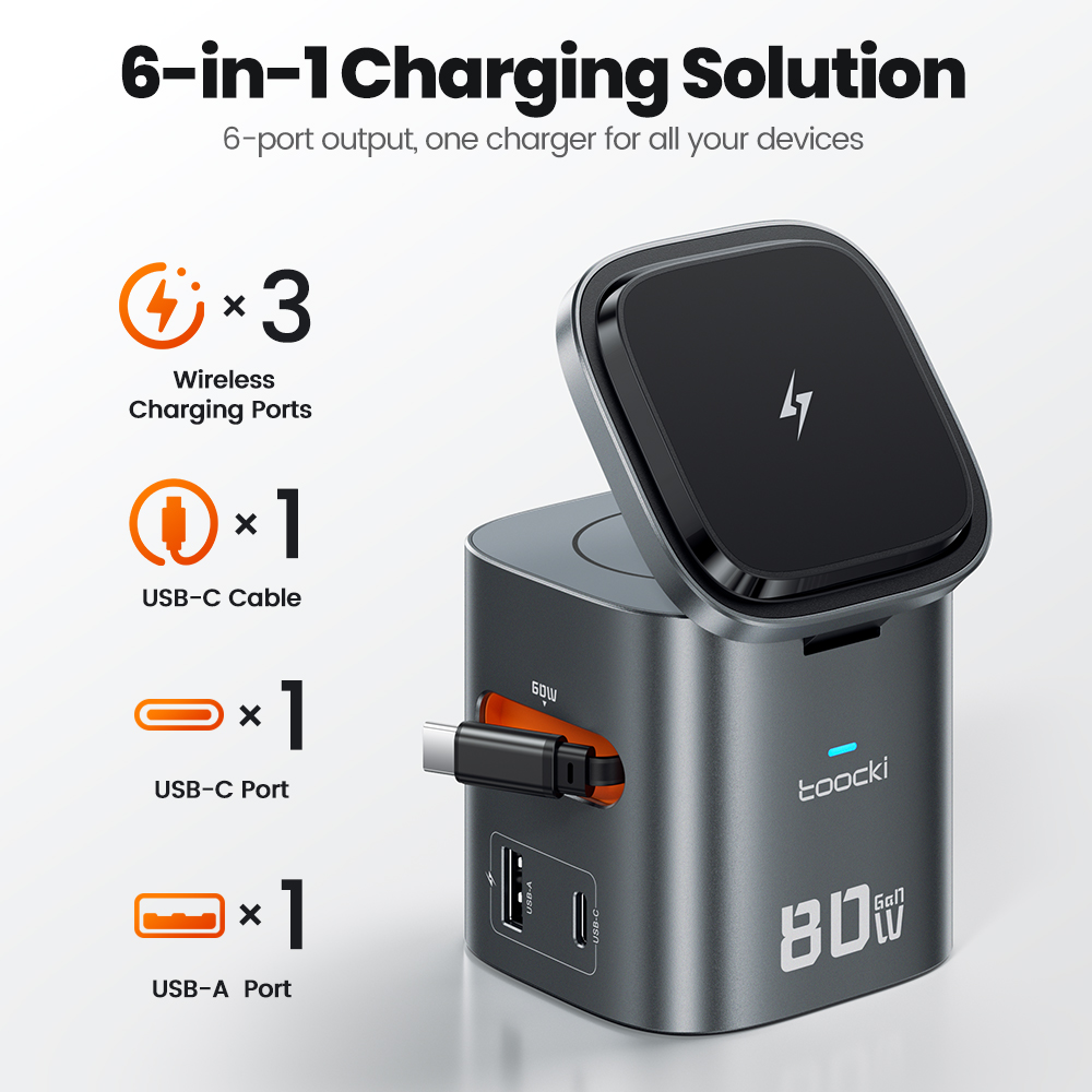 Toocki 80W 6-in-1 GaN Charging - огляд і ціна Smartwatch Ac