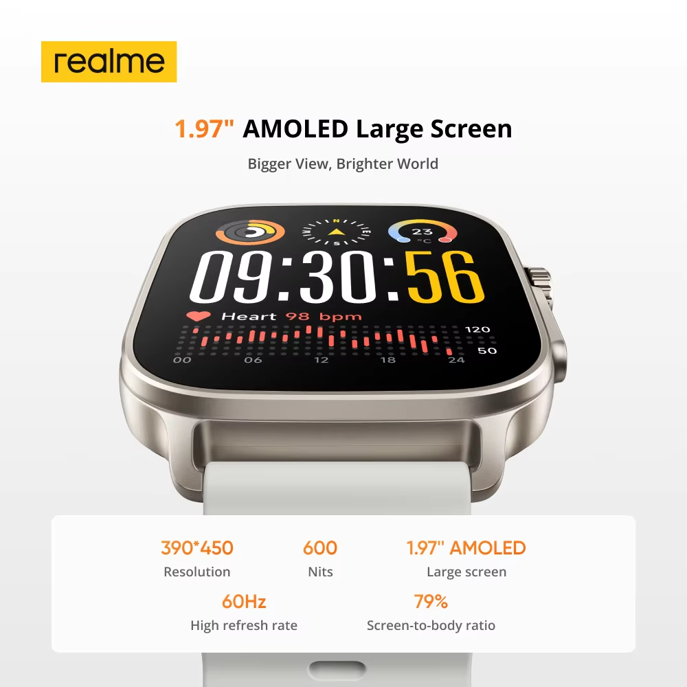 Global Version realme watch 5  - огляд і ціна Smartwatch X2
