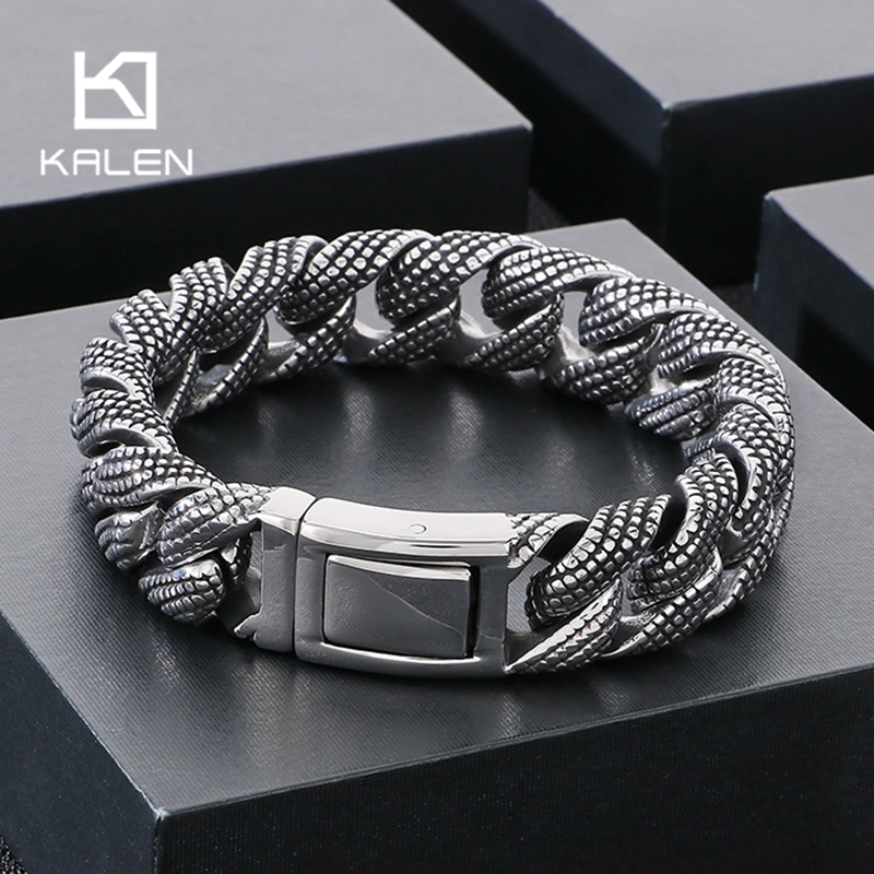 Kalen 19-21cm Long Stainless S - огляд і ціна Ceramic Link Bracelet
