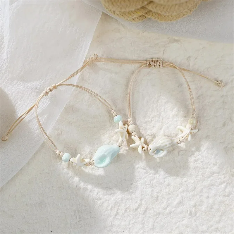 Bohemian Conch Starfish Shells - огляд і ціна Ceramic Link Bracelet