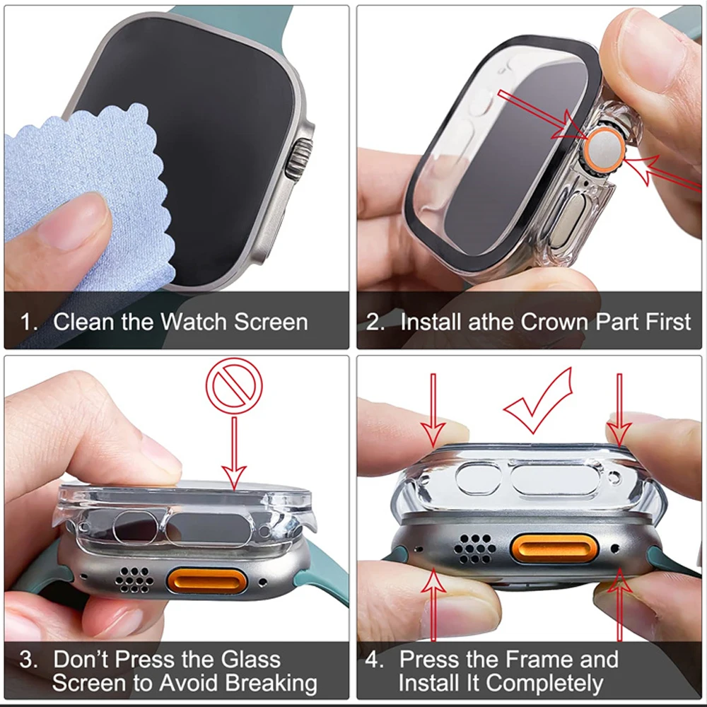 Glass+case For Apple Watch Ult - огляд і ціна Apple Smartwatch Accessories